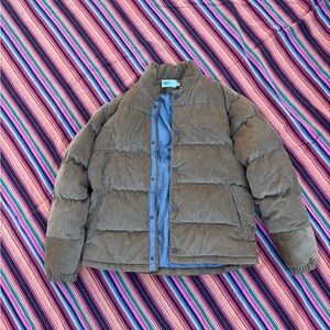Welles Brown Corduroy Puffer Jacket